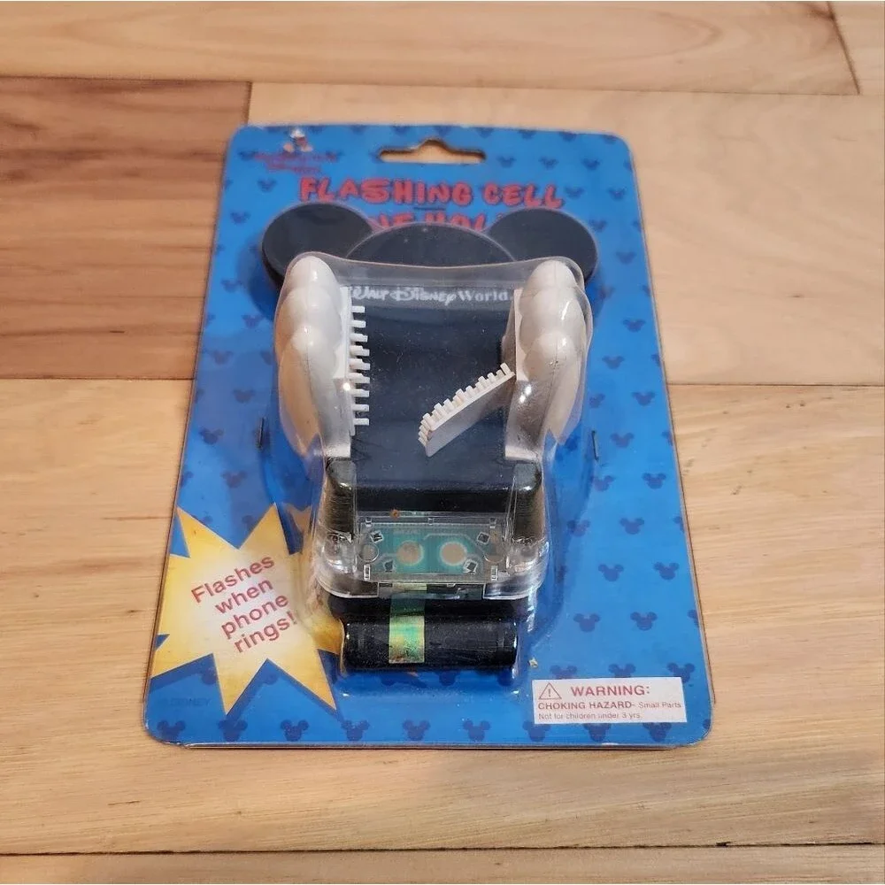 Vintage Disney Mickey Mouse Flashing Cell Phone Holder Adhesive Coming Undone